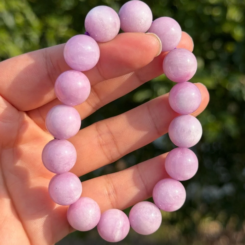 13mm stretchable purple Kunzite‎ bracelet 1170